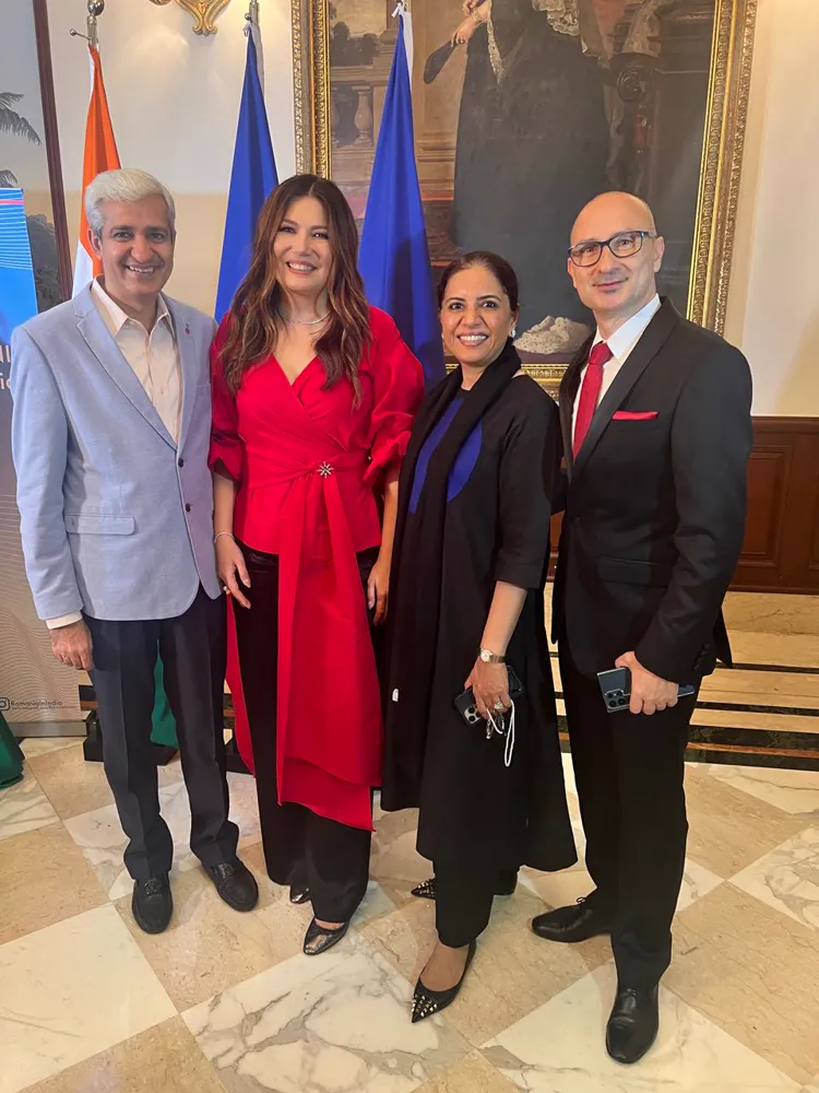 Dr. Tarun Kumar Giroti with H.E. Sena Latif, Ambassador of Romania